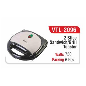 VTL2096*2 SLICE SANDWICH/GRILL TOASTER SS BLACK