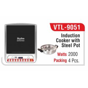 VTL9051*INDUCTION COOKER WITH STEEL POT  2000W