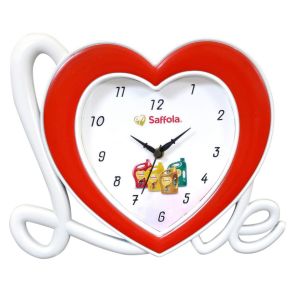 Heart Wall Clock RED